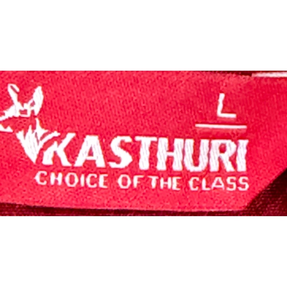 Kasthuri Burgundy Red Embroidered Mirror Work Kurti Tunic Top Women Large L - Picture 2 of 2